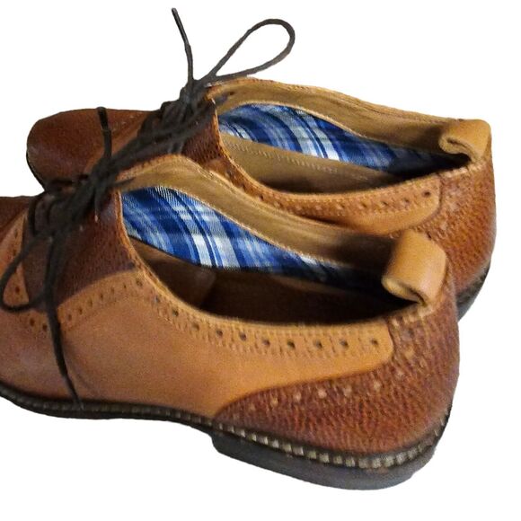 Thomas &‎ Vine Lincoln Wingtip Oxford Cognac Leather 9.5 - Picture 9 of 11